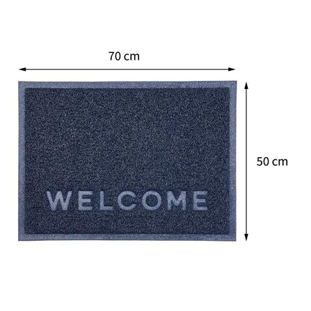 พรมเช็ดเท้าดักฝุ่น HOME LIVING STYLE W.NEO 50X70 ซม. สีน้ำเงิน_7