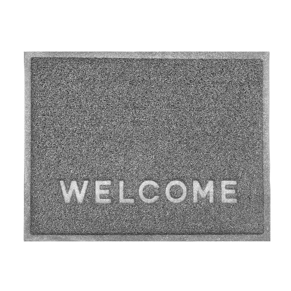 พรมเช็ดเท้าดักฝุ่น HOME LIVING STYLE W.NEO 60X80 ซม. สีเทา_0