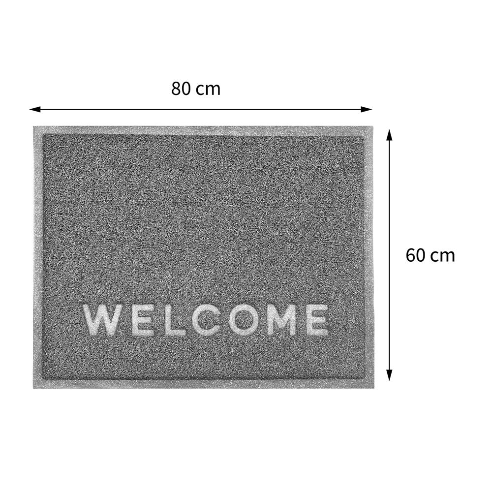 พรมเช็ดเท้าดักฝุ่น HOME LIVING STYLE W.NEO 60X80 ซม. สีเทา