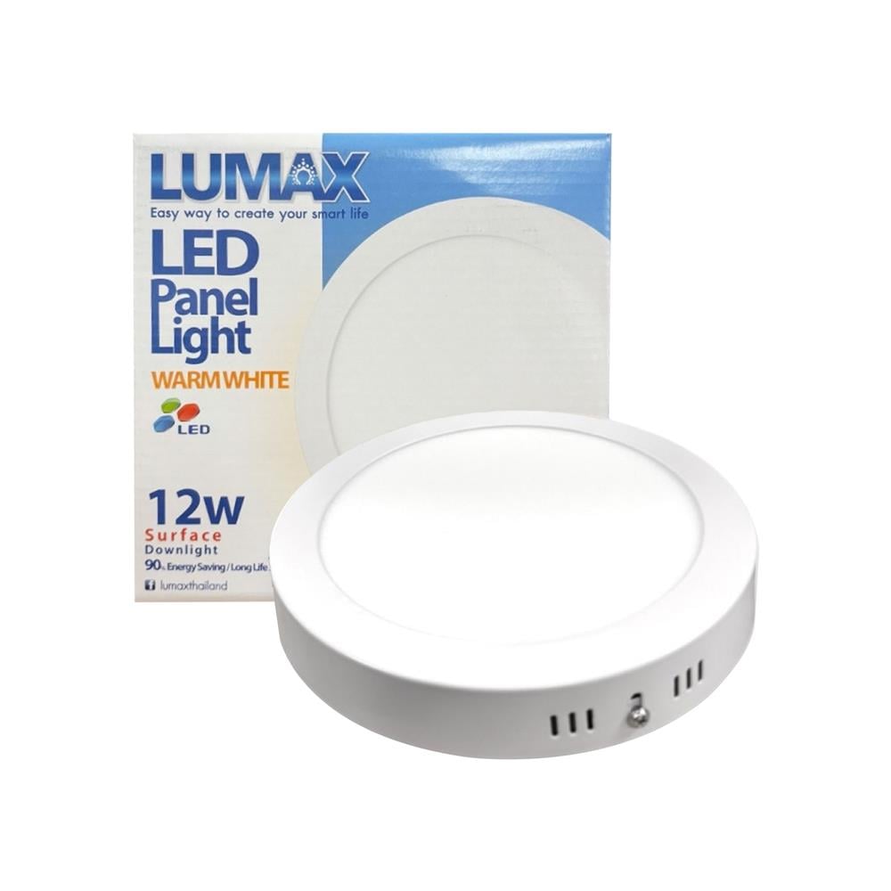 ดาวน์ไลท์ LED LUMAX 03-A1356 12 วัตต์ WARM WHITE 6 นิ้ว สีขาว กลม