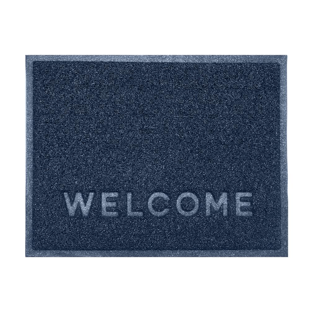พรมเช็ดเท้าดักฝุ่น HOME LIVING STYLE W.NEO 60X80 ซม. สีน้ำเงิน