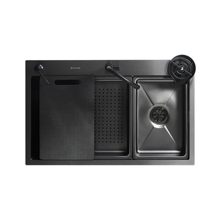 ซิงค์ฝัง 1 หลุม DYNA HOME DH-8050-BKMS1B สีดำ_0