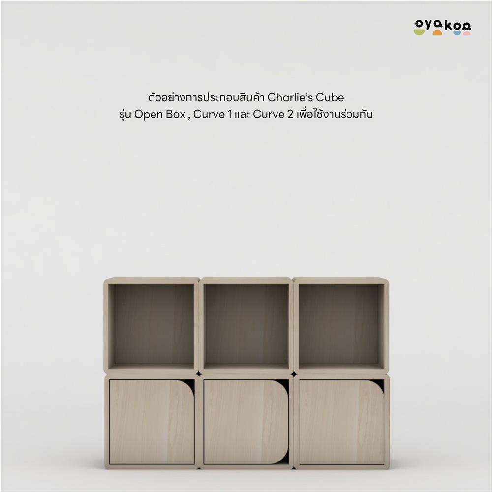 ตู้เก็บของบานเปิด OYAKOO CHARLIE’S CURVE 1 829050 30 ซม. ลายไม้