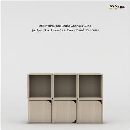 ตู้เก็บของบานเปิด OYAKOO CHARLIE’S CURVE 1 829050 30 ซม. ลายไม้_5
