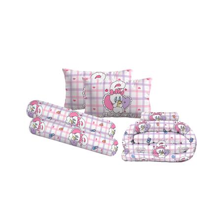 ชุดผ้าปูที่นอน 5 ฟุต (ชุด 6 ชิ้น) LEILALYNN ESTHER BUNNY สี PINK_2