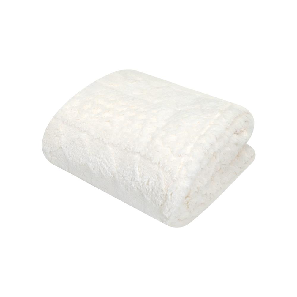 ผ้าห่ม HOME LIVING STYLE SHERPA 60X80 นิ้ว สี CREAM