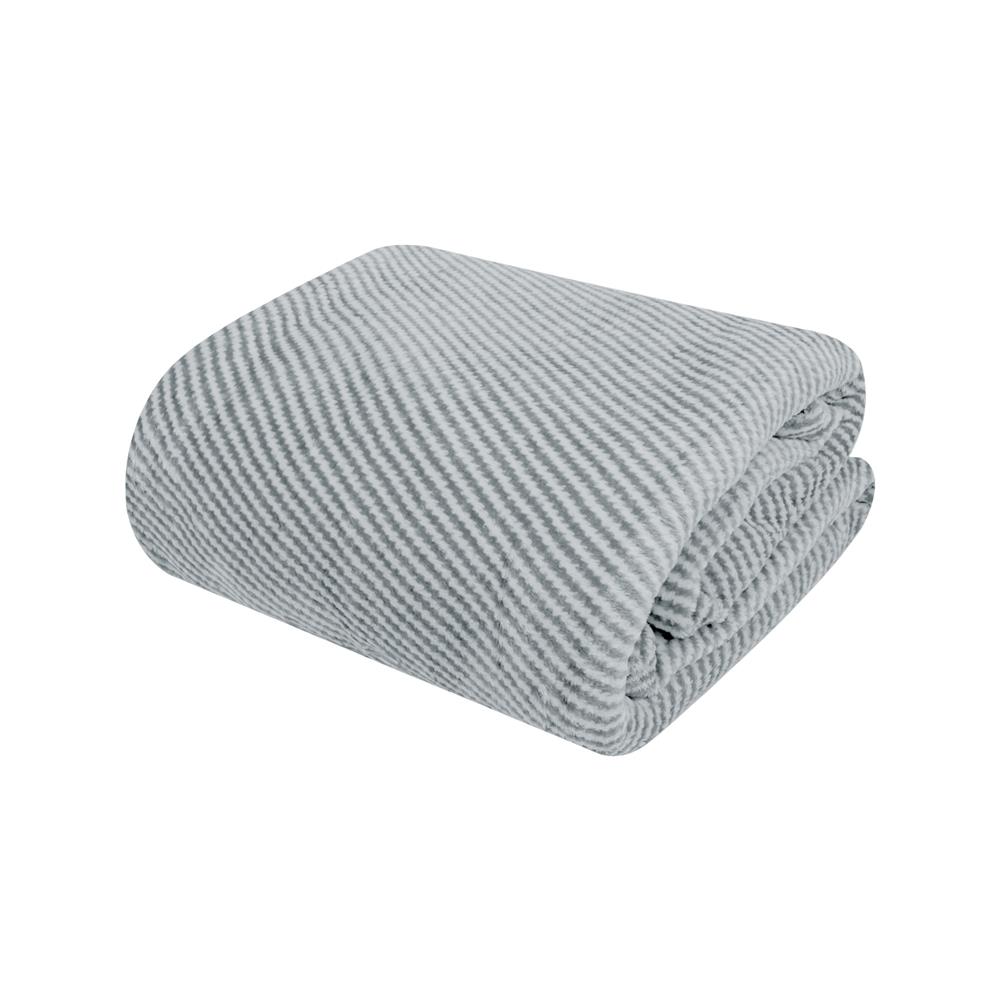 ผ้าห่ม HOME LIVING STYLE STRIPE 60X80 นิ้ว สี GREY