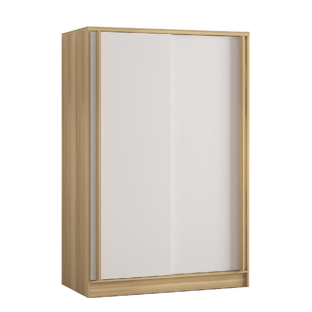 ตู้เสื้อผ้าบานเลื่อน FURDINI HERO 120 ซม. สี NATURAL OAK/ขาว