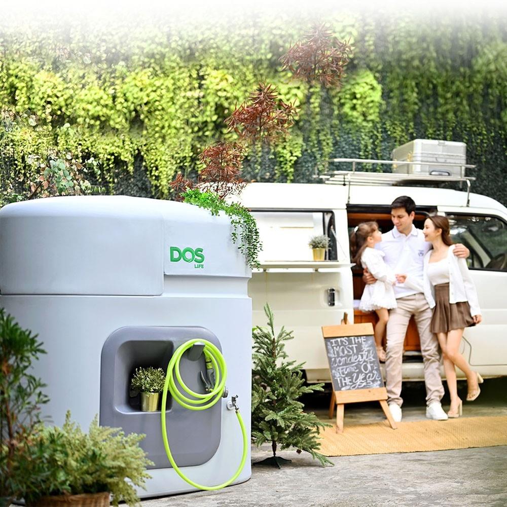 ถังเก็บน้ำ DOS WATER PAC PRO 1000 ลิตร+ปั๊มน้ำ GRUNDFOS CMB5-46 PM1 900W+เครื่องกรองน้ำใช้ DOS DP-WTP สีเทา