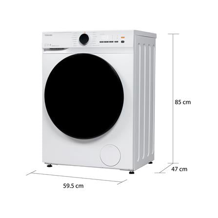 เครื่องซักอบผ้าฝาหน้า TOSHIBA TWD-T21BU95UWT(WW) 8.5/6 กก. 1400RPM อินเวอร์เตอร์ สีขาว_6