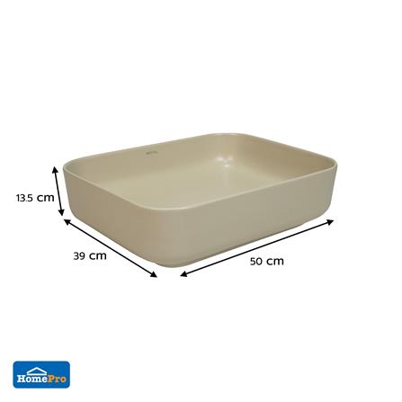 อ่างล้างหน้าวางบนเคาน์เตอร์ MOYA 203P-2 MATT BEIGE_8