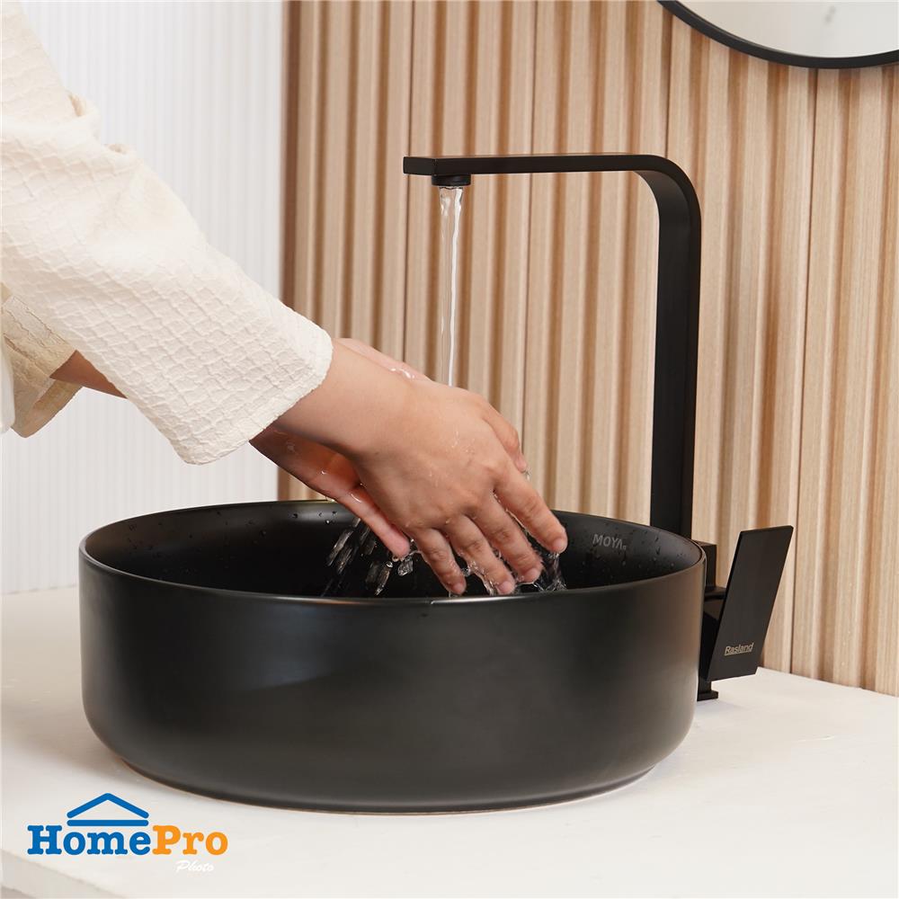 อ่างล้างหน้าวางบนเคาน์เตอร์ MOYA 221-11 MATT BLACK