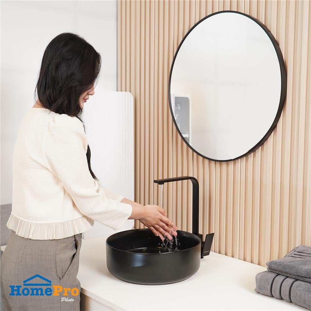 อ่างล้างหน้าวางบนเคาน์เตอร์ MOYA 221-11 MATT BLACK