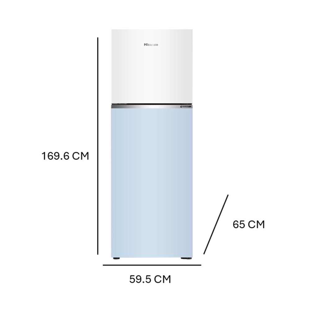 ตู้เย็น 2 ประตู HISENSE RT419N4TWU 11.5 คิว สีขาว-ฟ้า