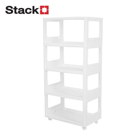 ชั้นวางของพับได้ 4 ชั้น STACKO GENNA 64X40X130 ซม. สีขาว_0