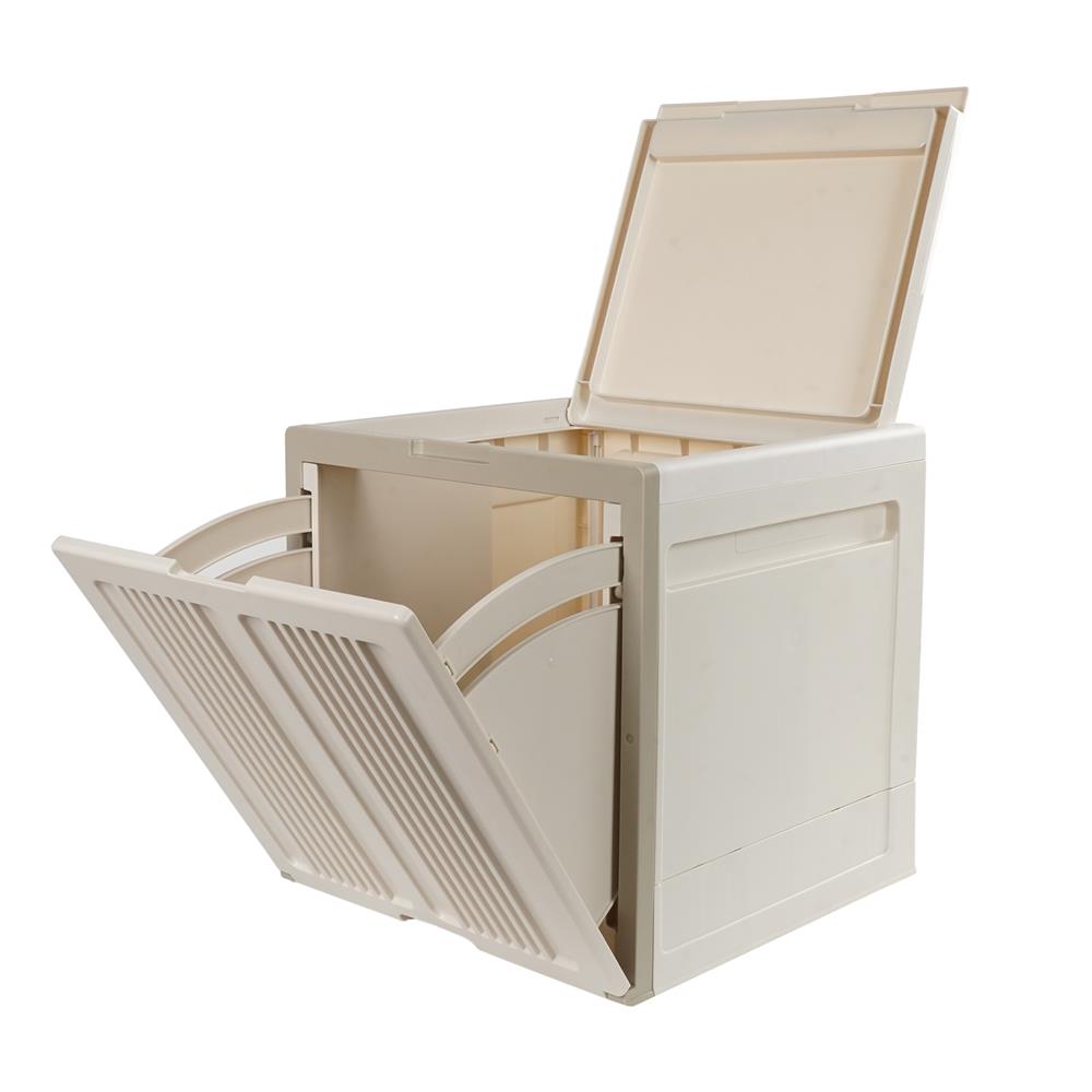 กล่องบานเปิด STACKO SORA 32X32X32.5 ซม. สีเบจ