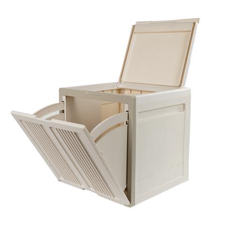 กล่องบานเปิด STACKO SORA 32X32X32.5 ซม. สีเบจ_2