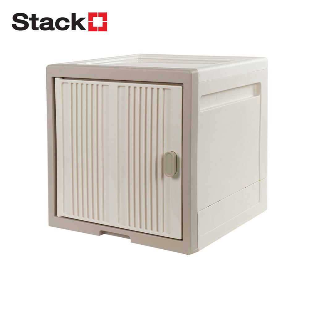 กล่องบานเปิดข้าง STACKO SORA 32X32X32.5 ซม. สีเบจ