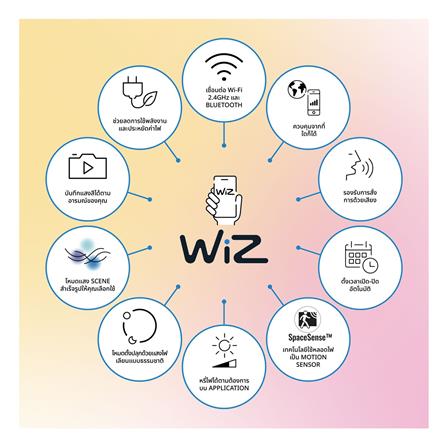 ดาวน์ไลท์ LED WIZ 14 วัตต์ RGB 5.9 นิ้ว สีขาว กลม_5