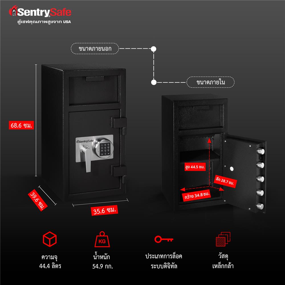 ตู้เซฟนิรภัย ELECTRONIC SENTRYSAFE DH-134E 35.6 ซม. สีดำ