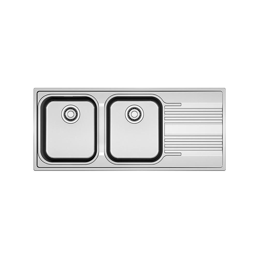 ซิงค์ฝัง 2 หลุม 1 ที่พัก FRANKE SRX 621 RHD 116 ซม. สีเงิน