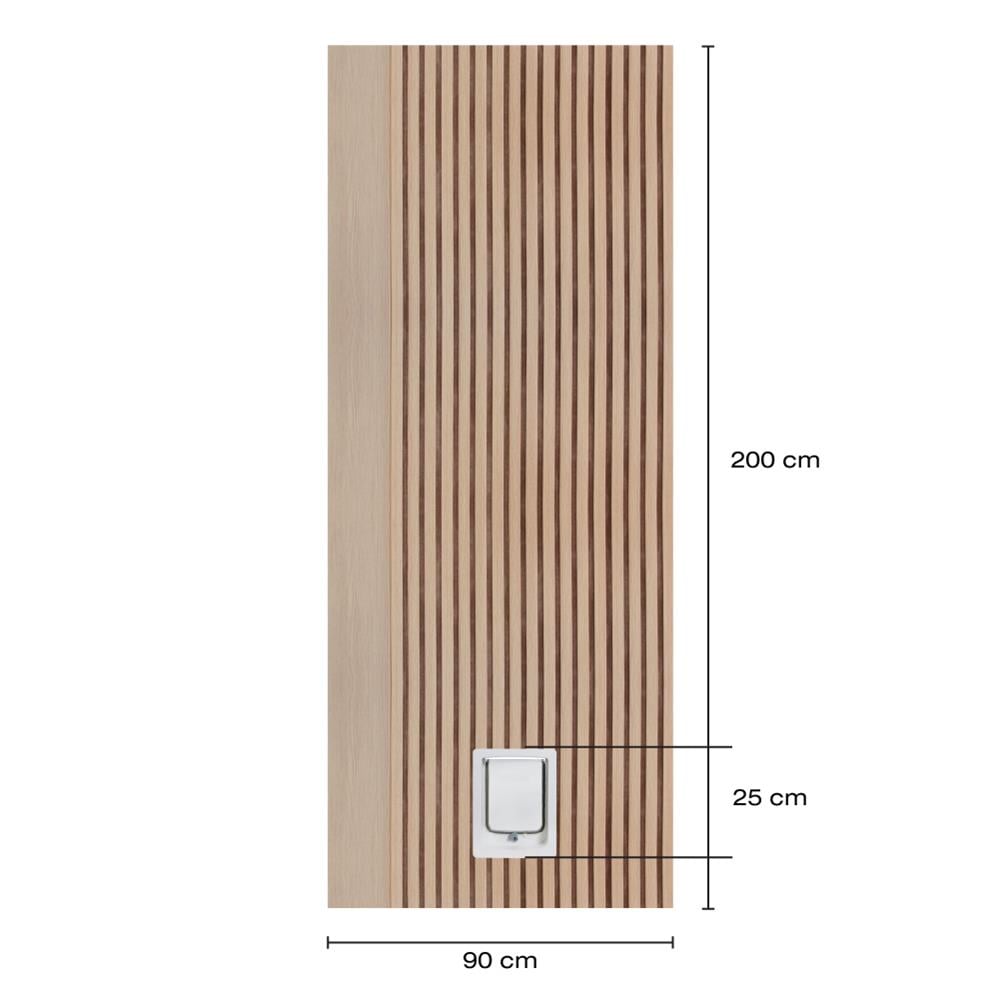 ประตูสัตว์เลี้ยง PS (ไม่เจาะลูกบิด) LINEDEKOR รุ่น VERTICAL SIZE S 90X200 ซม. สีบีช