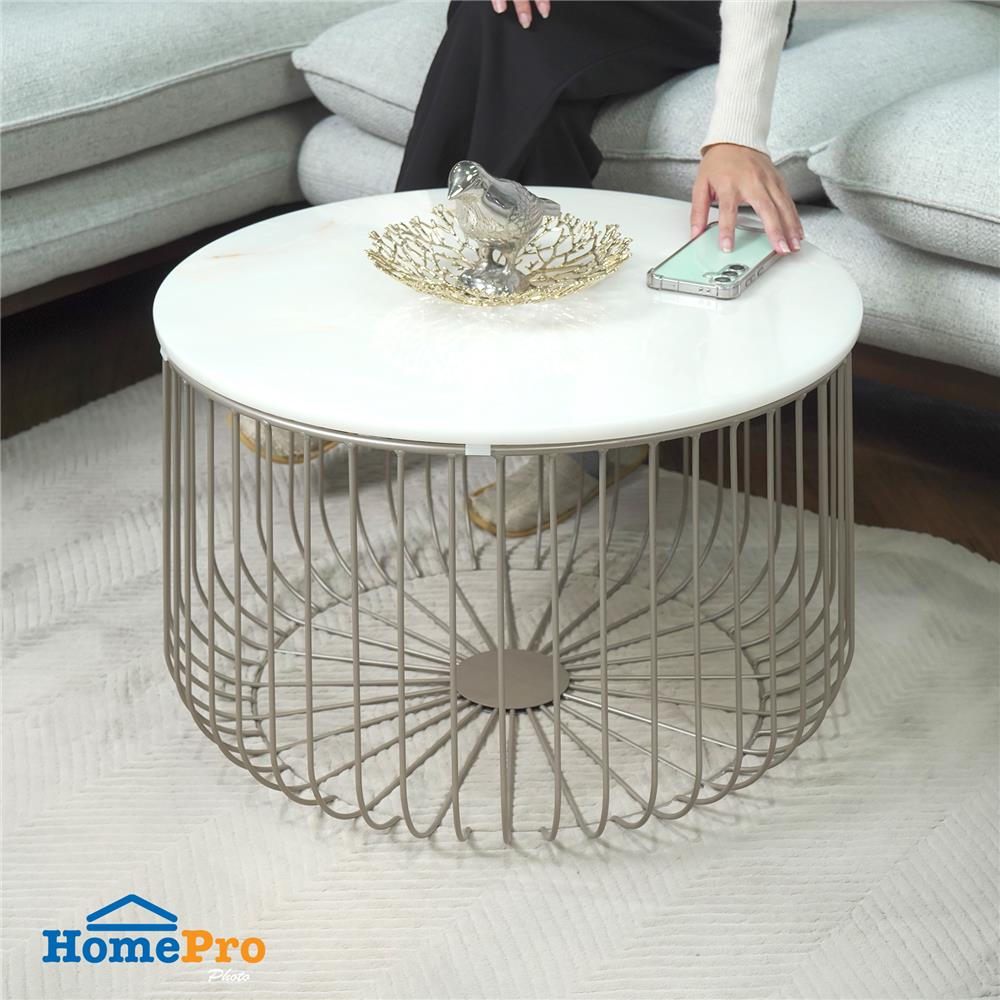 โต๊ะกลาง FURDINI RUSSO 60 ซม. สีขาว/เทา