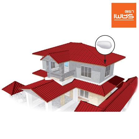 ครอบสันโค้งหางมนแบบเว้า ลอนคู่ ตราเพชร สีวินเทอร์ไวท์_2