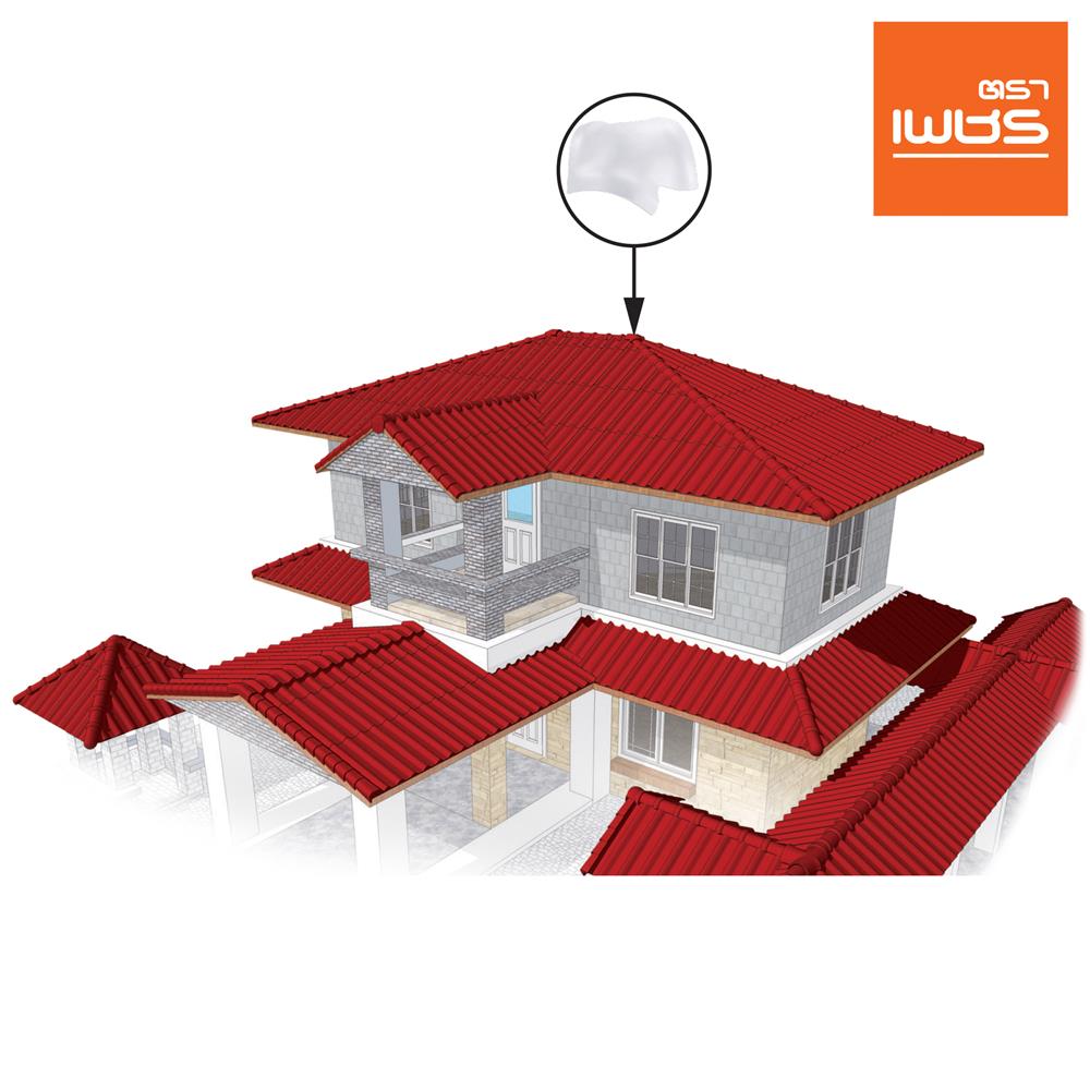 ครอบสันโค้ง 3 ทาง ตัว Y ตราเพชร ลอนคู่ สีวินเทอร์ไวท์