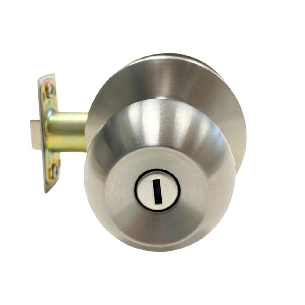 ลูกบิดห้องน้ำ AZLE 4871 ML-BK หัวกลม สีสเตนเลส