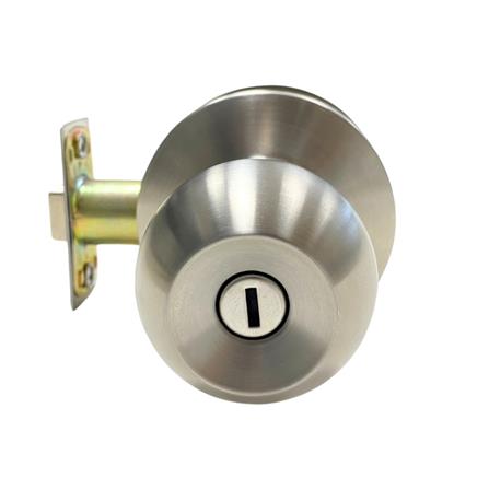 ลูกบิดห้องน้ำ AZLE 4871 ML-BK หัวกลม สีสเตนเลส_0