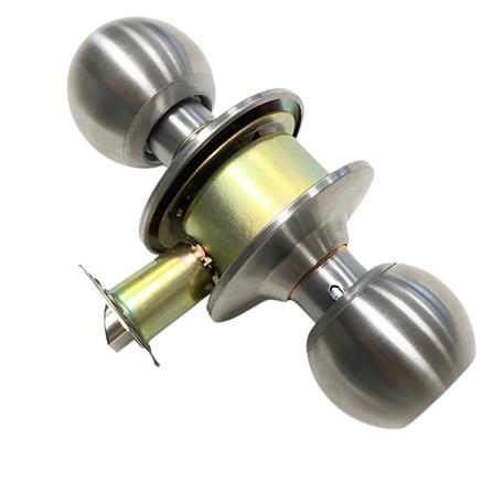 ลูกบิดห้องน้ำ AZLE 4871 ML-BK หัวกลม สีสเตนเลส_1