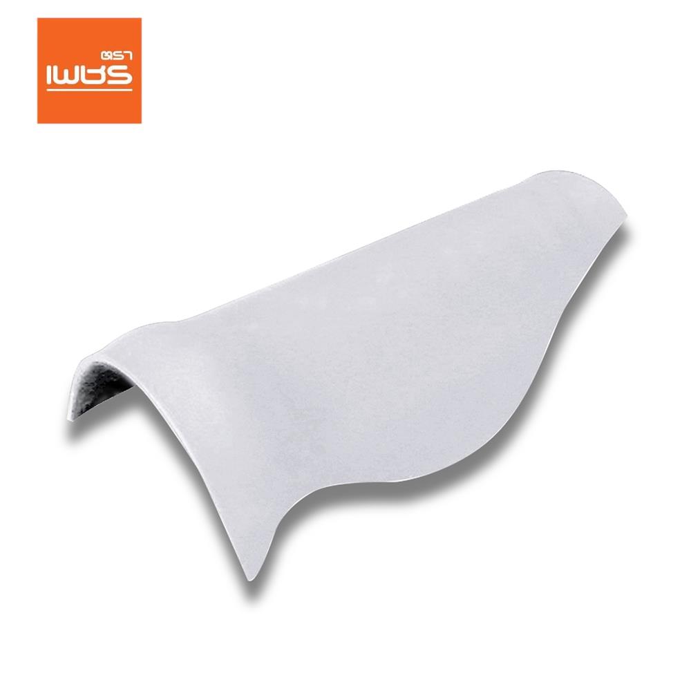 ครอบสันโค้งตะเข้แบบเว้า ลอนคู่ ตราเพชร สีวินเทอร์ไวท์