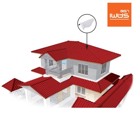 ครอบสันโค้งตะเข้แบบเว้า ลอนคู่ ตราเพชร สีวินเทอร์ไวท์_2