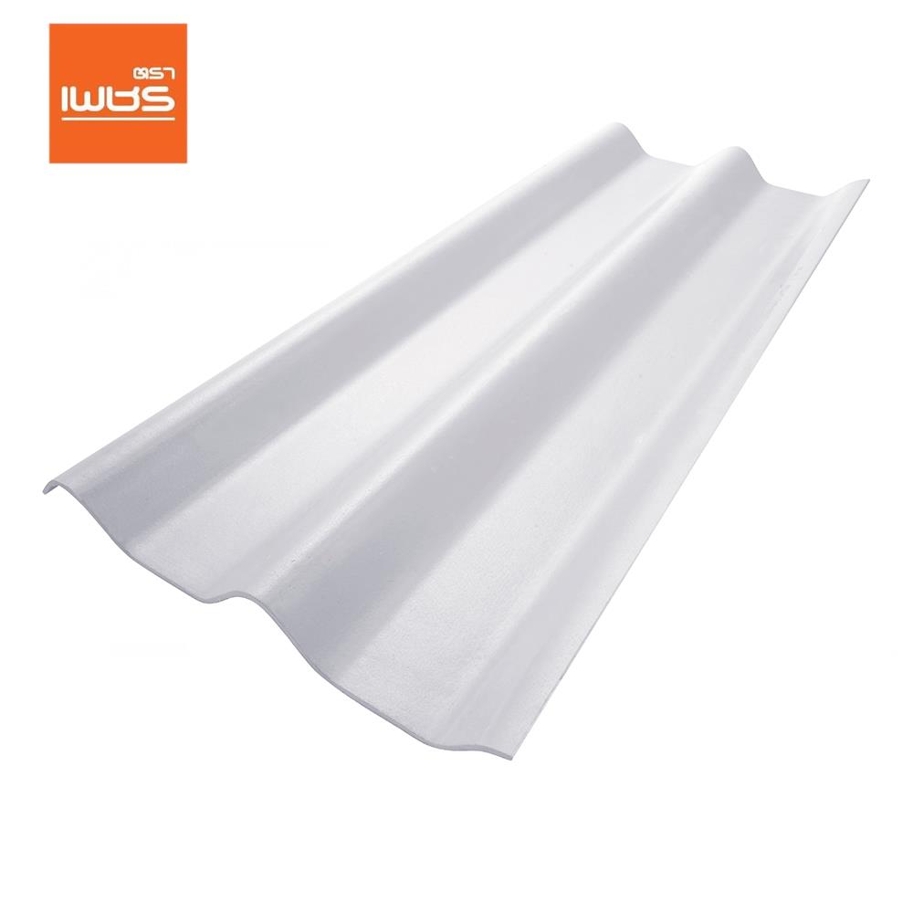 กระเบื้องหลังคาลอนคู่ ตราเพชร 50x120x0.5 ซม. สีวินเทอร์ไวท์