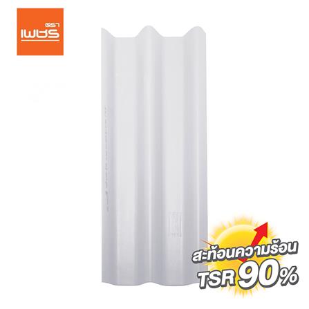 กระเบื้องหลังคาลอนคู่ ตราเพชร 50x120x0.5 ซม. สีวินเทอร์ไวท์_2