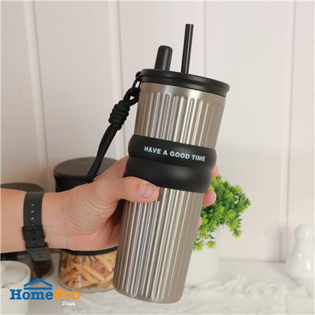 กระติกสุญญากาศ 0.71 ลิตร KECH LIVE สีเงิน_4