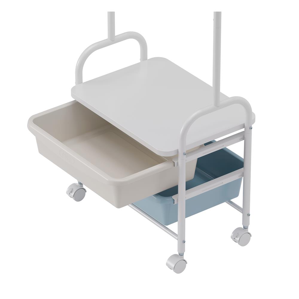 ชั้นลิันชัก 2 ชั้นพร้อมขอแขวน STACKO LITTLE-P 46X31X133 ซม. สีขาว/ฟ้า