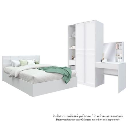 ชุดห้องนอน 6 ฟุต KONCEPT HAMAKO 59061280 สีขาว_0