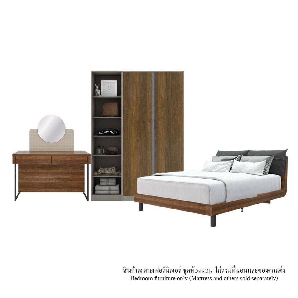 ชุดห้องนอน 6 ฟุต KONCEPT TANNER 59061164 สีไม้เข้ม