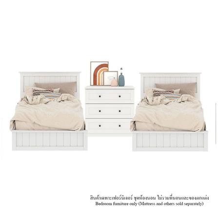 ชุดห้องนอน 3.5 ฟุต KONCEPT MONETA 59057335 สีขาว_0