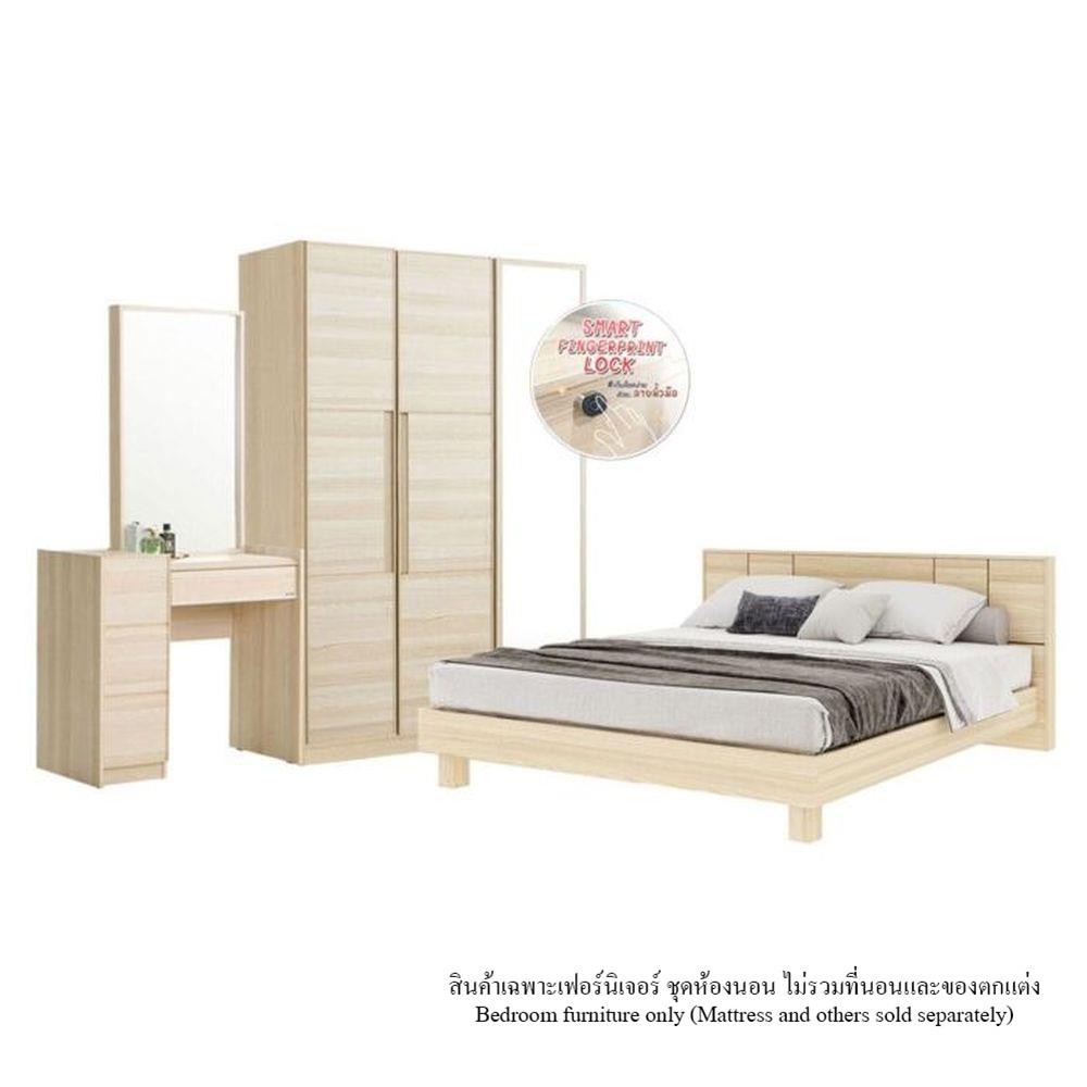 ชุดห้องนอน 6 ฟุต KONCEPT HAKONE 59060643 สีไม้อ่อน