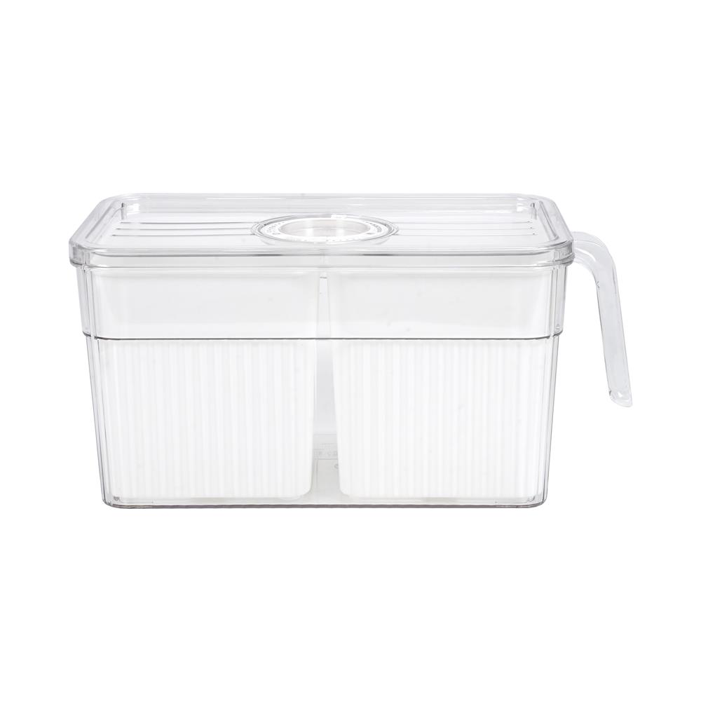 กล่องจัดเก็บในตู้เย็น 2 ช่อง มีด้ามจับ KECH SYPA SIZE L