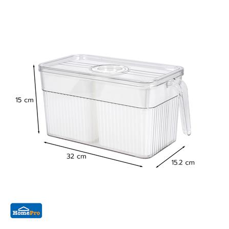 กล่องจัดเก็บในตู้เย็น 2 ช่อง มีด้ามจับ KECH SYPA SIZE L_6