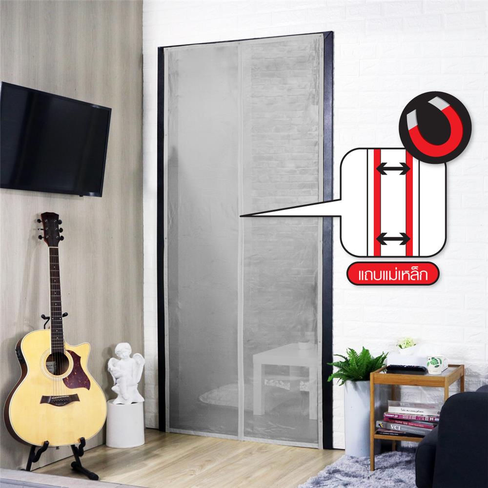 ม่านกันยุงและแมลง HOME LIVING STYLE GUARD 90x210 ซม. สีเทา