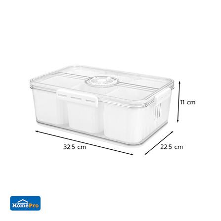 กล่องจัดเก็บในตู้เย็น 3 ช่อง ฝาบันทึกวันได้ KECH SYPA SIZE L_6