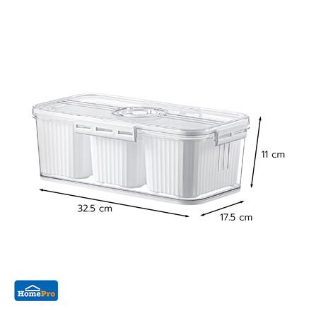 กล่องจัดเก็บในตู้เย็น 3 ช่อง ฝาบันทึกวันได้ KECH SYPA SIZE M_5