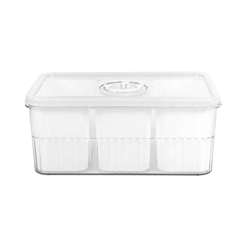 กล่องจัดเก็บในตู้เย็น 3 ช่อง ฝาซีลบันทึกวันได้ KECH SYPA