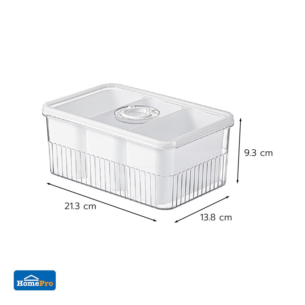 กล่องจัดเก็บในตู้เย็น 3 ช่อง ฝาซีลบันทึกวันได้ KECH SYPA