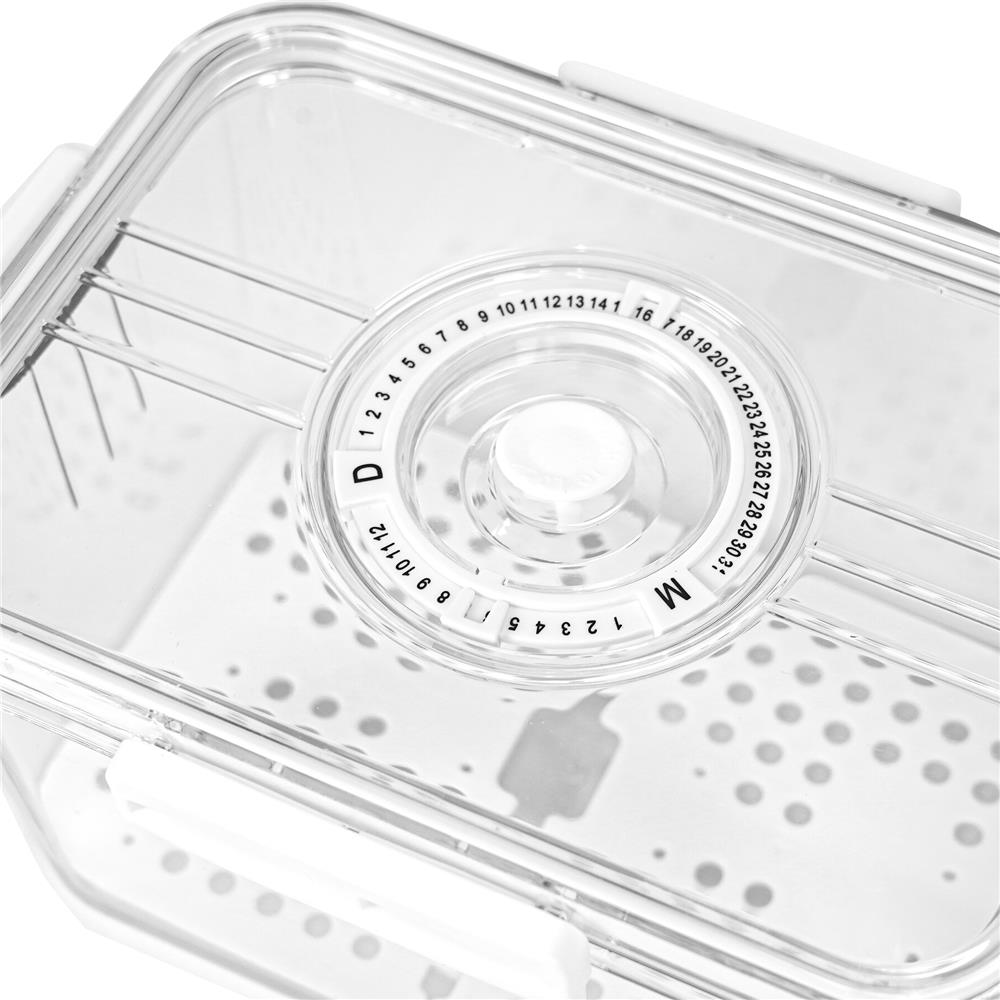 กล่องจัดเก็บในตู้เย็นมีแผ่นรองน้ำ KECH SYPA SIZE S